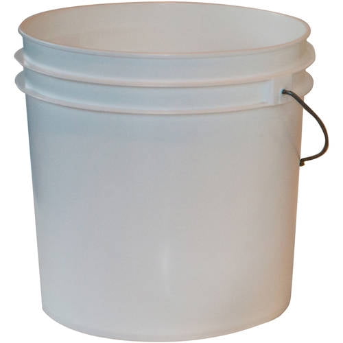 Paint Bucket 1 Gallon White Plastic Pail Multi Use Work Site Metal Case Of 3